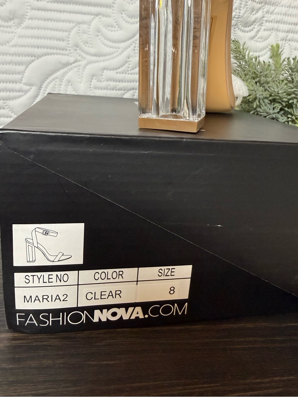 Fashion Nova Nude Clear Lucite Block Heel Sandals - Picture 6 of 9